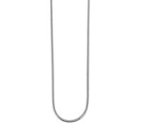 Akzent Collana da donna a serpente in acciaio inox, 50 cm, color argento, lavorazione elegante, ideale per tutti i giorni e il tempo libero