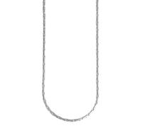 Akzent Collana da uomo e da donna, in acciaio inox, 50 cm, color argento, lavorazione robusta, regalo perfetto