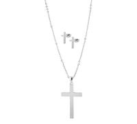 Akzent Collana in acciaio inox unisex in argento, 100% impermeabile e delicato sulla pelle, gioielli unisex
