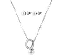 Akzent Collana in acciaio inox unisex in argento, 100% impermeabile e delicato sulla pelle, gioielli unisex