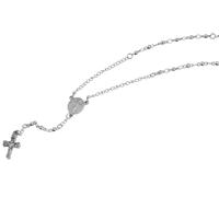 Akzent Collana unisex di alta qualità con ciondolo in acciaio inox color argento, 100% impermeabile e delicato sulla pelle