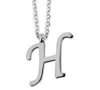 Akzent Collana unisex di alta qualità con ciondolo in acciaio inox color argento, 100% impermeabile e delicato sulla pelle