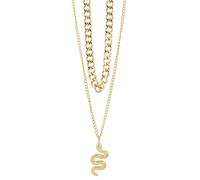 Akzent Collana unisex di alta qualità con ciondolo in acciaio inox color argento, 100% impermeabile e delicato sulla pelle