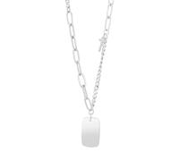 Akzent Collana unisex di alta qualità con ciondolo in acciaio inox dorato, 100% impermeabile e delicato sulla pelle