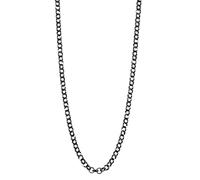 Akzent Collana unisex di alta qualità, in acciaio inox nero, 100% impermeabile e delicato sulla pelle, 45 cm, Acciaio inossidabile