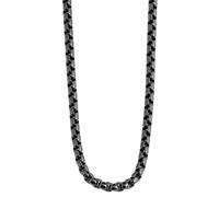 Akzent Collana veneziana da donna, in acciaio inox, 55 cm, nera, lavorazione classica, accessorio di alta qualità