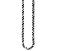 Akzent Collana veneziana da uomo in acciaio inox, 50 cm, antracite con ciondolo, lavorazione classica, accessorio di alta qualità