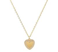 Akzent Donna in acciaio inox 43 cm, color oro con ciondolo a forma di cuore, lavorazione robusta - per un aspetto elegante