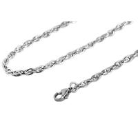 Akzent Donna in acciaio inox 50 + 5 cm, color argento, lavorazione senza tempo, come regalo alla moda