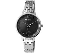 Akzent Exclusive 1800198 - Orologio da polso analogico al quarzo da donna, Argento nero, Bracciale