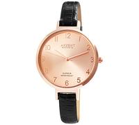 Akzent Exclusive - Orologio da polso al quarzo, analogico, in metallo e pelle, colore: oro rosa