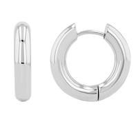 Akzent Orecchini a cerchio da donna - acciaio inossidabile color argento - con chiusura a scatto - senza nichel e delicato sulla pelle - con confezione regalo
