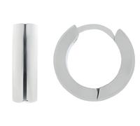 Akzent Orecchini a cerchio unisex "Thane", in acciaio inox, bicolore, Acciaio inossidabile