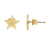 Akzent Orecchini a perno in acciaio inox, stella con set Similibe, Acciaio inossidabile