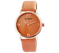 Akzent - Orologio da Donna da Polso al Quarzo, Analogico, in Metallo e Similpelle, Colore: Marrone/Oro Rosa