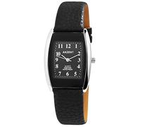 Akzent Orologio da polso da donna, analogico, al quarzo, in finta pelle, colore: nero