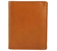 Akzent Portafoglio da uomo in pelle marrone portafogli con bottone automatico 11 x 9 x 2 cm