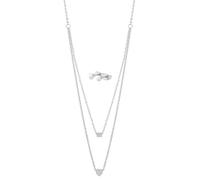 Akzent Set di gioielli - Set di gioielli in acciaio inox per donna in argento e oro, 100% impermeabile e delicato sulla pelle, Taglia unica, Acciaio inossidabile