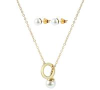 Akzent Set di gioielli - Set di gioielli in acciaio inox per donna in oro, 100% impermeabile e delicato sulla pelle