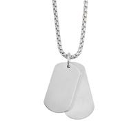 Akzent Uomo e donna in acciaio inox 55 + 5 cm, color argento con ciondolo, lavorazione elegante, ideale per tutti i giorni e per il tempo libero