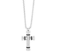 Akzent Uomo e donna in acciaio inox 60 cm, bicolore con ciondolo a forma di croce, lavorazione senza tempo, ideale per tutti i giorni e per il tempo libero