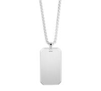 Akzent Uomo e donna in acciaio inox 60 cm, colore argento con ciondolo, elegante lavorazione - accessorio di alta qualità
