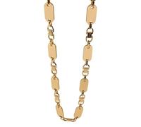 Akzent Uomo e donna in acciaio inox 60 cm, colore oro con ciondolo a pannello, lavorazione classica, regalo perfetto