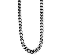 Akzent Uomo in acciaio inox 50 cm, colore argento con ciondolo, lavorazione senza tempo, accessorio di alta qualità