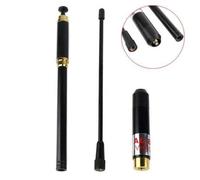 AL-800M ANTENNA DUALE: GOMMA + TELESCOPICA 144/430 SMA MASCHIO - Lunghezza 94,5