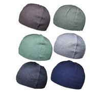 Al-Ameen Muslim Gift Confezione 6 Colori Musulmani Beanie Berretto Preghiera Amn-334 Islam Kufi Cappello Maglia Crochet Taqiyah Takke Skull Topi Headware Eid Ramadan Regalo