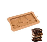 al cioccolato - 7.09x4.09x0.39 pollici di caramelle in silicone, stamp per proteine e barrette di energia, fusione riutilizzabile per la cottura fai -da -te, per tartufo, brownie, cas