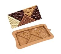 Al Cioccolato In Silicone - Per Barrette Di Cibi | 3 Spessi Di Interruzione, Facile Alease | Muffa Per Barre Di Peluche, Brownie, Tartufo, Cottura In Cucina, Artigianato, Dessert, Favore