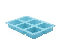 al cioccolato in silicone - per dolci in silicone con 6 divisioni quadrate, utensili da pasticceria quadrati antiaderenti per argilla, sapone, resina, gesso, e cupcake