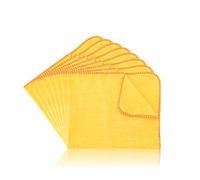 AL KAHF Panno per spolverare giallo in cotone resistente, morbido e multiuso, per spolverare e lucidare vetri, auto, finestre, ufficio, cucina, accessori per la casa, 28 cm x 30 cm (8 pezzi)
