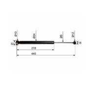AL-KO AMMORTIZZATORE PER REPULSORE CARRELLO 60 S/1 LUNGHEZZA 445mm
