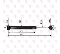 AL-KO AMMORTIZZATORE REPULSORE 251 S - DAL 1985 AL 1988 - mm. 325 (KG. 2500)