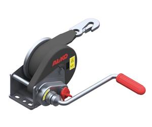 AL-KO - Arricello a fune frenato Basic, tipo 450 A con srotolamento automatico, con nastro da 6 m per traino fino a 450 kg