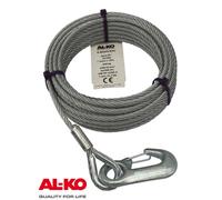 AL-KO Cavo In Acciaio Gancio 6Mm 10M 650Kg Argano Cavo Manuale