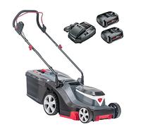 AL-KO Tagliaerba a batteria 3.22 Li Easy, larghezza di taglio 32 cm, vano batteria per fino a 2 batterie 18 V agli ioni di litio (2 batterie e caricabatterie inclusi), per superfici fino a 200 m²