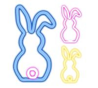 Al Neon A Forma Di Coniglietto - Luce Morbida A LED A Forma Di Coniglietto, Lampada Al Neon Per Dormire A FormaDi Coniglio, Decorazioni Per La Stanza Primaverili Dei Cartoni Animati Scena Di Ill