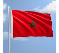AL PRODUCTION Bandiera Marocco in Tessuto Nautico Misura 100x150