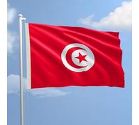AL PRODUCTION Bandiera Tunisia in Tessuto Nautico Misura 70x100
