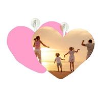 AL PRODUCTION Mini cuore cuscino completo di imbottitura personalizzato con foto e testo (Rosa)