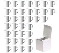 AL PRODUCTION Set di 36 tazze per sublimazione complete di scatola, tazze bianche da 330ml in ceramica per caffè, tè, latte, adatta per stampa subliamtica (Bianco, 36 Pz)