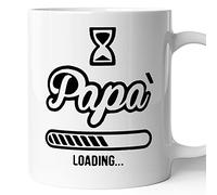 AL PRODUCTION Tazza Mug in Ceramica Papà loading - Divertente - Humor