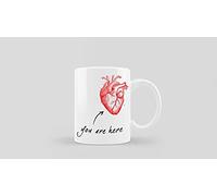 AL PRODUCTION Tazza Mug in Ceramica You are here - Amore - Sentimenti