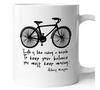 AL PRODUCTION Tazza Mug - LIFE IS LIKE RIDING A BICICLE TO KEEP YOUR BALANCE YOU MUST KEEP MOVING