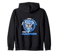 Al ragazzo piace correre mezza maratona Koala Runner Felpa con Cappuccio