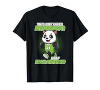 Al ragazzo piace correre mezza maratona Panda Runner Maglietta