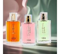 Al-Rehab, set da 3 pezzi - Choco Musk, Marshmallow & Pistachio da 50 ml - Eau de Parfum Spray - per uomo e donna